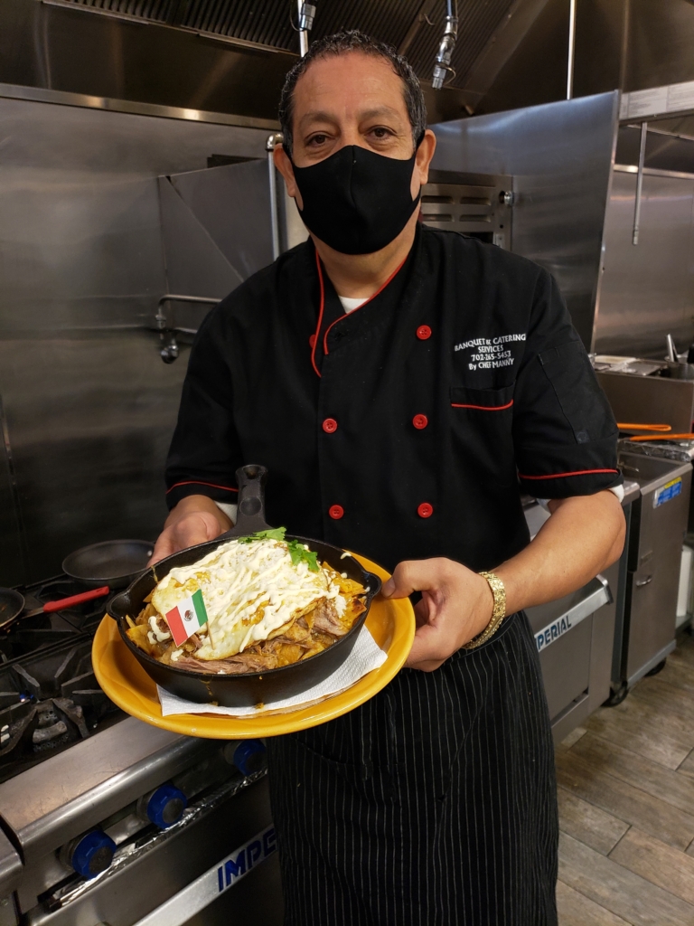 Chilaquiles with Carnitas by Chef Manny at Buena Vista Kitchen